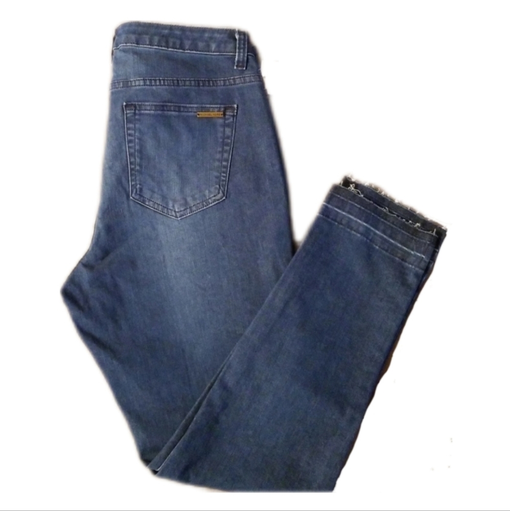 Michael Kors Izzy Skinny Frayed Hem Jeans